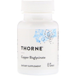 Медь Бисглицинат Thorne Research (Copper Bisglycinate) 60 капсул