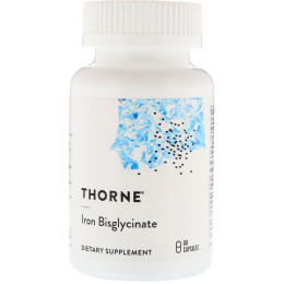 Биглицинат железа Thorne Research (Iron Bisglycinate) 60 капсул