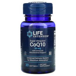 Суперубихинол CoQ10 Life Extension (Super Ubiquinol CoQ10) 30 капсул