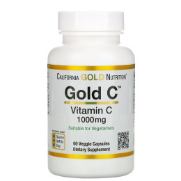 Вітамін C California Gold Nutrition (Gold C Vitamin C) 1000 мг 60 вегетаріанських капсул