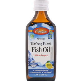 Рыбий жир норвежский со вкусом лимона Carlson Labs (Fish Oil) 200 мл