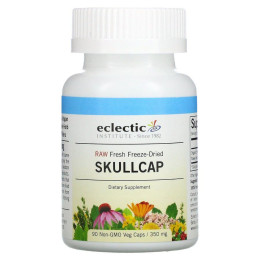 Шоломник широколистий Eclectic Institute (Raw Fresh Freeze-Dried Skullcap) 350 мг 90 рослинних капсул без ГМО