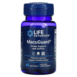 Підтримка зору з шафраном, MacuGuard Ocular Support, Life Extension, 60 м'яких таблеток