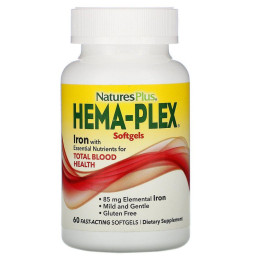 Хема-Плекс залізо Nature's Plus (Hema-Plex) 60 капсул