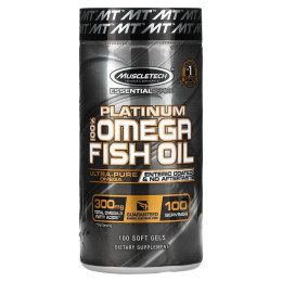 Рыбий жир 100% чистый Muscletech (Fish Oil) 100 гелевых капсул