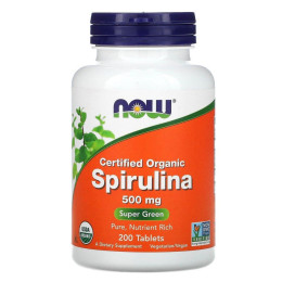 Спіруліна Now Foods (Spirulina) 500 мг 200 таблеток