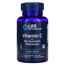 Витамин C с фитосомами биокверцетина, Vitamin C with Bio-Quercetin Phytosome, Life Extension, 60 вегетарианских таблеток