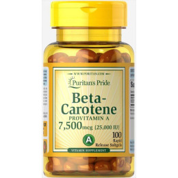 Бета каротин Puritan's Pride (Beta-Carotene) 25000 МО 100 капсул