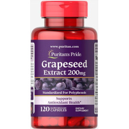 Экстракт виноградной косточки Puritan's Pride (Grapeseed Extract) 200 мг 120 капсул