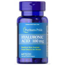 Гіалуронова кислота Puritan's Pride (Hyaluronic Acid) 100 мг 60 капсул