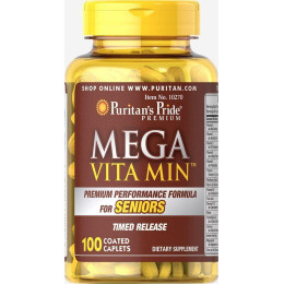 Мега Віта Мін ™ Мультивітамін для літніх людей, Mega Vita Min ™ Multivitamin for Seniors Timed Release, Puritan's Pride, 100 таблеток