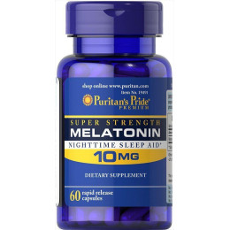 Мелатонін, Melatonin, Puritan's Pride, 10 мг, 60 капсул