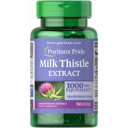 Экстракт расторопши 4:1 Puritan's Pride (Milk Thistle 4:1 Extract) 1000 мг 90 капсул