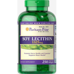 Соєвий лецитин, Soy Lecithin, Puritan's Pride, 1325 мг, 250 капсул