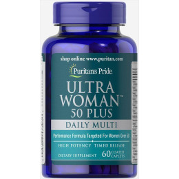 Мультивітаміни для жінок ультра 50+ Puritan's Pride (Ultra Woman Multi-Vitamin 50+) 60 капсул