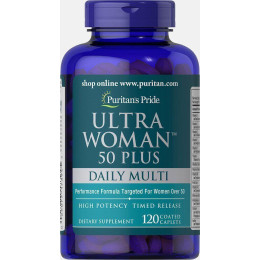 Мультивітаміни для жінок ультра 50+ Puritan's Pride (Ultra Woman Multi-Vitamin 50+) 120 капсул