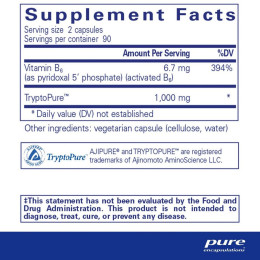 Триптофан Pure Encapsulations (L-Tryptophan) 180 капсул