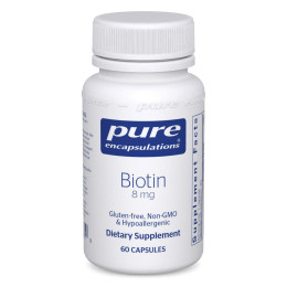 Биотин Pure Encapsulations (Biotin) 8 мг 60 капсул