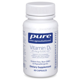 Вітамін Д3 Pure Encapsulations (Vitamin D3) 1000 МО 60 капсул