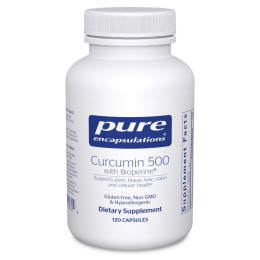 Куркумін 500 з біоперином Pure Encapsulations (Curcumin 500 with Bioperine) 120 капсул