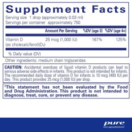 Витамин Д3 Pure Encapsulations (Vitamin D3) 22.5 мл