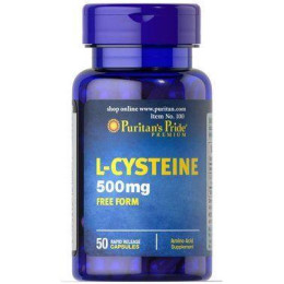 Л-цистеин Puritan's Pride (L-Cysteine) 500 мг 50 капсул