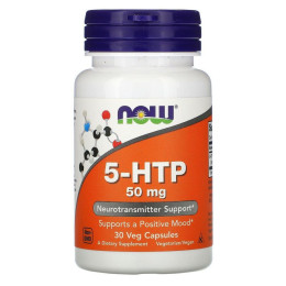 Гідрокситриптофан Now Foods (5-HTP) 50 мг 30 капсул