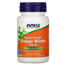 Гинкго Билоба Now Foods (Ginkgo Biloba) 120 мг 50 капсул