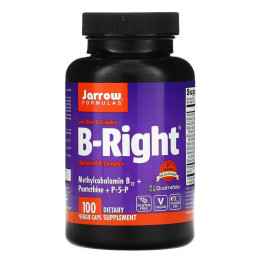 Комплекс витаминов группы В, B-Right, Jarrow Formulas, 100 вегетарианских капсул