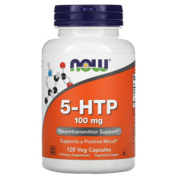 Гідрокситриптофан Now Foods (5-HTP) 100 мг 120 капсул