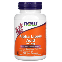 Альфа-ліпоєва кислота Now Foods (Alpha Lipoic Acid) 100 мг 120 капcул