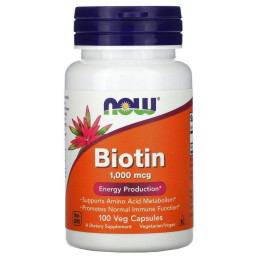 Биотин Now Foods (Biotin) 1000 мг 100 капсул