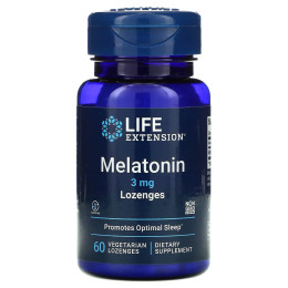 Мелатонин, Melatonin, Life Extension, 3 мг, 60 пастилок