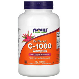 Витамин C-1000 буферизированный комплекс Now Foods (Vitamin C-1000 Complex Buffered) 1000 мг 180 таблеток