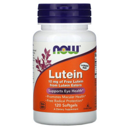 Лютеин Now Foods (Lutein) 10 мг 120 гелевых капсул