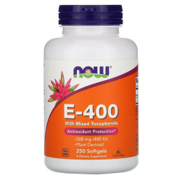 Вітамін E суміш токоферолів Now Foods Vitamin E Mixed 400 МО 250 капсул