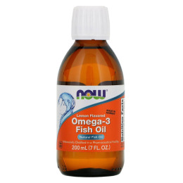 Рыбий жир с Омега 3 лимонный вкус Now Foods (Omega-3 Fish Oil Lemon Flavor) 200 мл