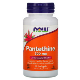 Пантетин Now Foods (Pantethine) 300 мг 60 капсул