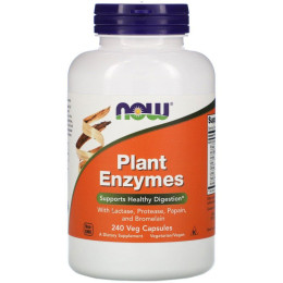 Растительные энзимы Now Foods (Plant Enzymes) 240 растительных капсул