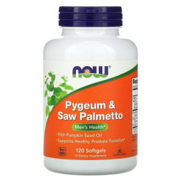 Африканська слива і Со Пальметто Now Foods (Pygeum Saw Palmetto) 120 капсул