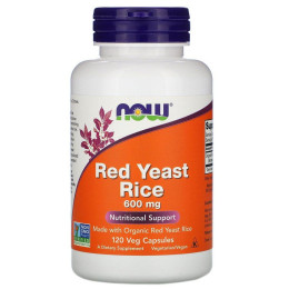 Красный дрожжевой рис Now Foods (Red Yeast Rice) 600 мг 120 вегетарианских капсул