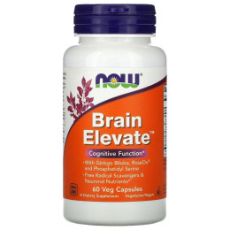 Витамины для мозга Now Foods (Brain Elevate) 60 растительных капсул