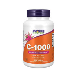 Вітамін С -1000 c шипшиною + біофлавоноїди Now Foods (Vitamin C-1000) 100 таблеток