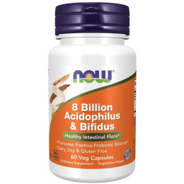 Пробиотики Now Foods (8 Billion Acidophilus & Bifidus) 60 вегетарианских капсул