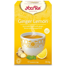 Чай травяной с пряностями "Имбирь - Лимон" Yogi Tea (Ginger Lemon Tea) 17 чайных пакетиков