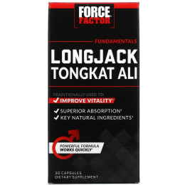 Тонгкат Алі еврикома довголиста Force Factor (Longjack Tongkat Ali) 500 мг 30 капсул