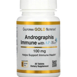 Андрографіс для імунітету California Gold Nutrition (Andrographis Immune with AP-BIO) 100 мг 30 таблеток