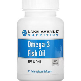 Омега-3 рыбий жир Lake Avenue Nutrition (Omega-3 Fish Oil) 1250 мг 30 капсул