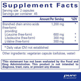 Комплекс амінокислот Pure Encapsulations (BCAA) 1200 мг 90 капсул