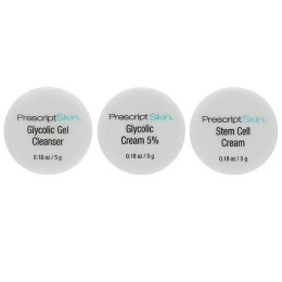 Набор пробных продуктов с гликолевой кислотой PrescriptSkin (Glycolic Trial Set) 3 баночки по 5 г